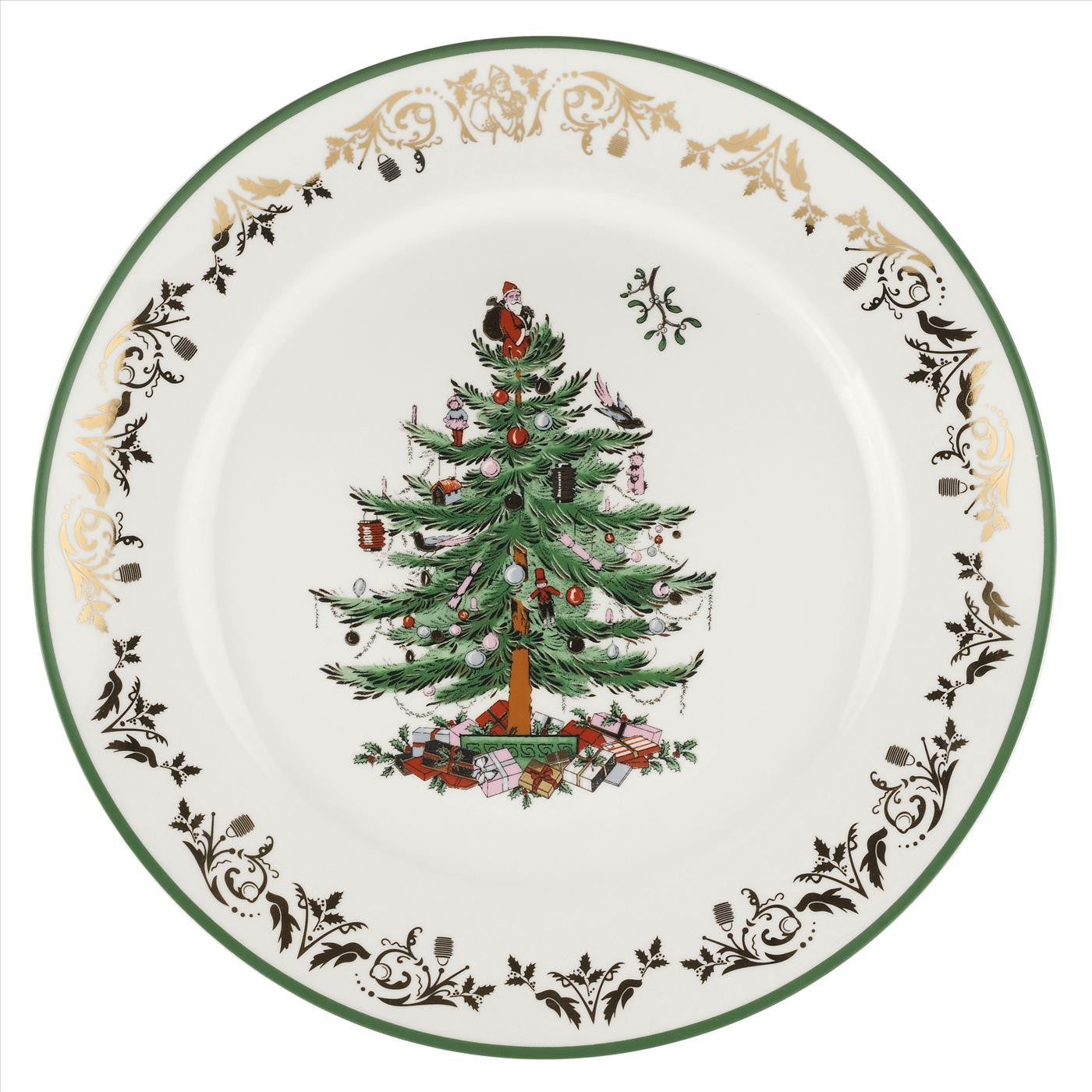 Christmas Tree Gold Collection Round Platter
