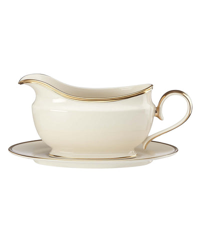 Eternal Ivory Sauce Boat and Stand