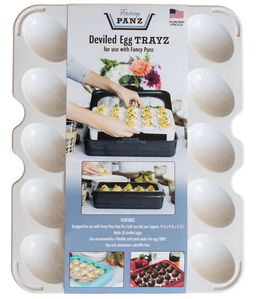Fancy Panz Deviled Egg Tray White