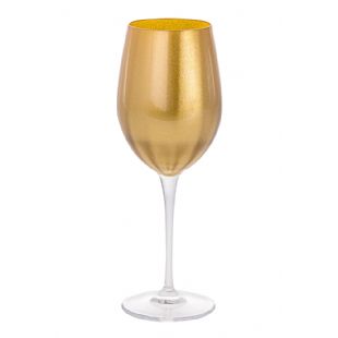 Gold Water Goblet Glass