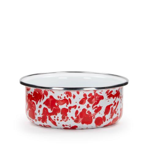 Soup Bowl Red Swirl