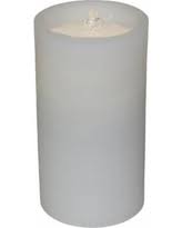 Solid Water Wick Candle w Remote White