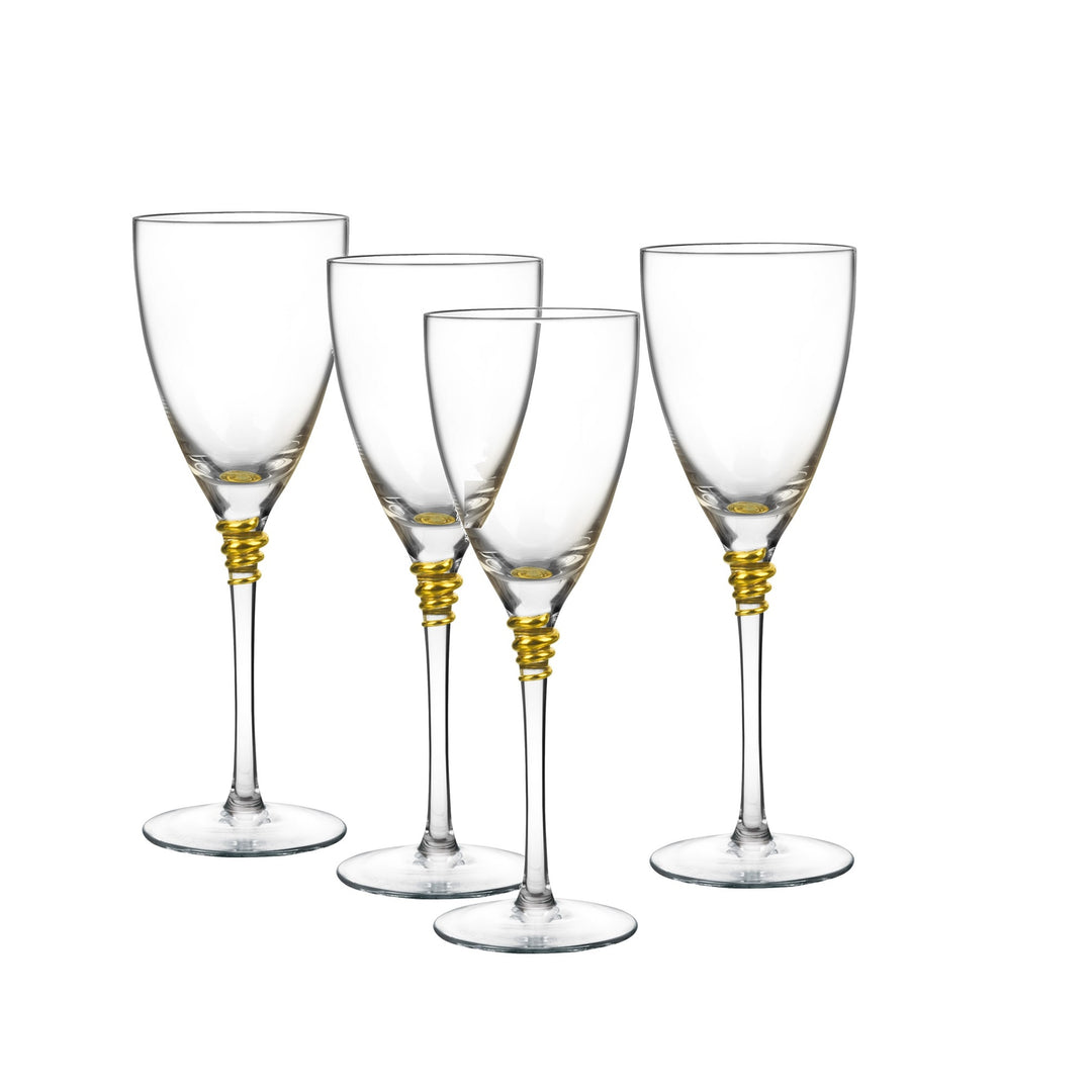 Helix Gold Goblet Set of 4