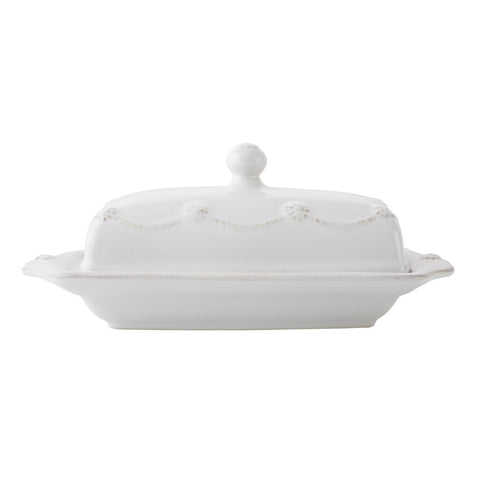 Berry & Thread Butter Dish and Cover Whitewash