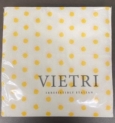 Papersoft Dinner Napkins Yellow Dot