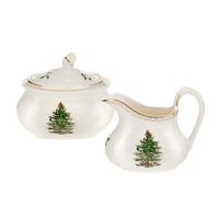 Christmas Tree Gold Collection Sugar & Creamer Set