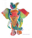 Eva Elephant Tea Towel