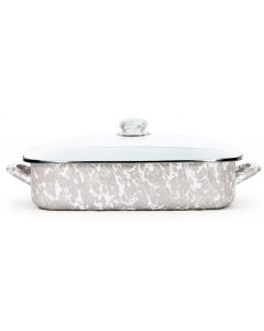 Lasagna Pan with Lid Taupe Swirl