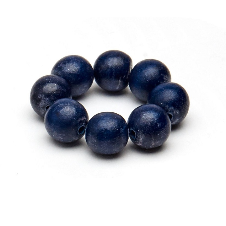 Cocoa Wood Napkin Ring Navy