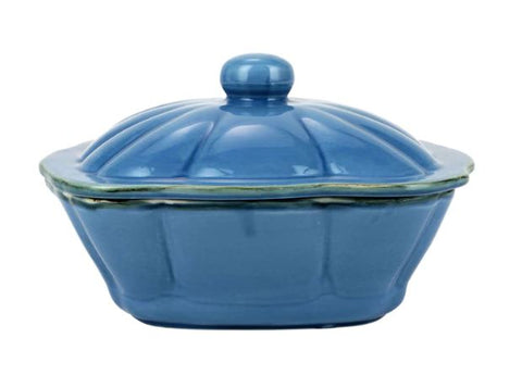 Italian Bakers Blue Square Covered Casserole Dish