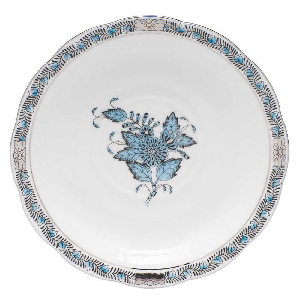 Chinese Bouquet Saucer Turquoise