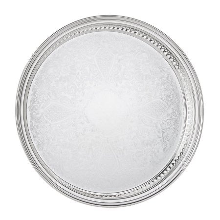 Gallery Silverplate Round Tray-13