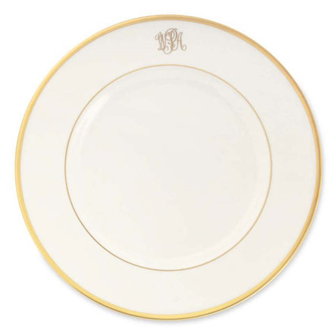 Signature Salad Plate Gold w/Monogram