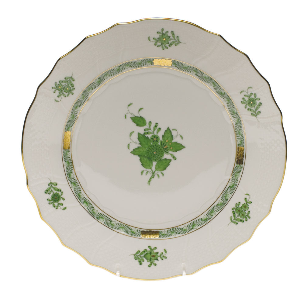 Chinese Bouquet Green Dinner Plate