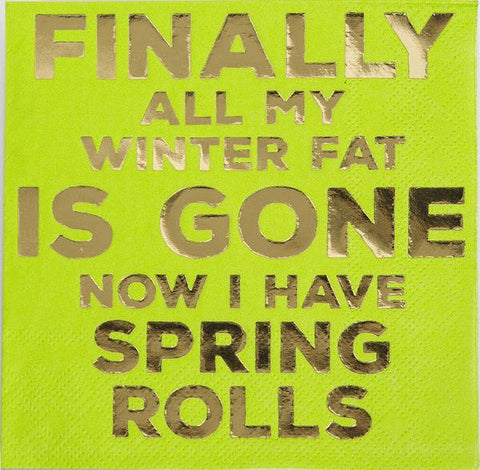 Finally All My Winter Fat is Gone Beverage Napkins