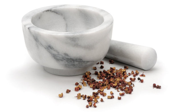 Marble Mortar & Pestle White