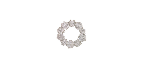Crystal Baubble Napkin Ring Silver