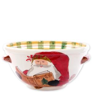 OSN Handled Bowl with Santa Reading Medium