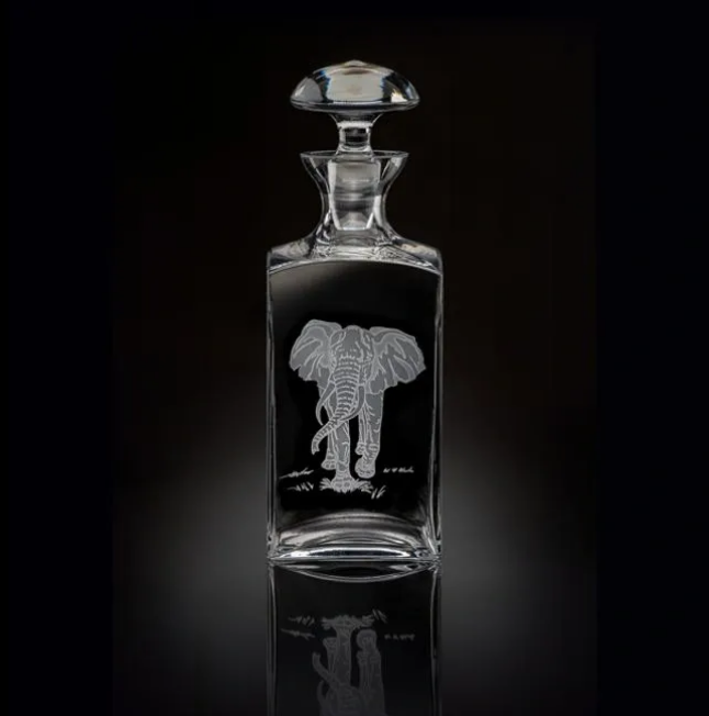 Safari Elephant Square Decanter
