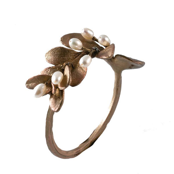 Boxwood Napkin Ring Bronze W/Pearl