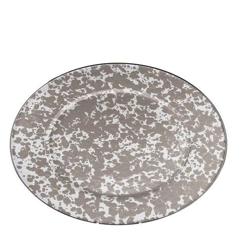 Oval Platter Taupe Swirl