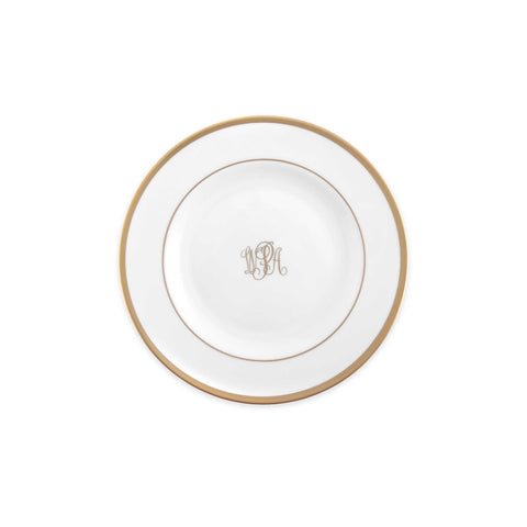 Signature Bread Butter White/Gold with Monogram