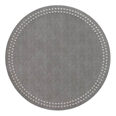 Pearls Placemat Gray Silver