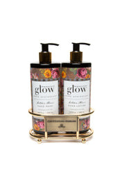 Golden Hour Champagne and Cake Soap & Lotion Caddy Set