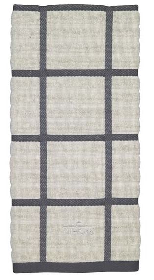 Check Kitchen Towel-Pewter