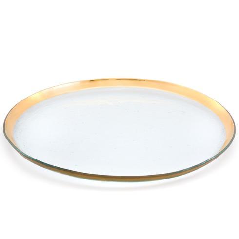 Roman Antique Round Party Platter Gold