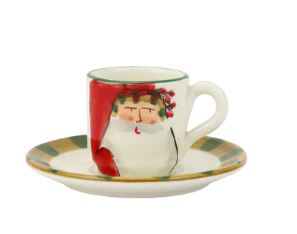 OSN Striped Hat Espresso Cup and Saucer