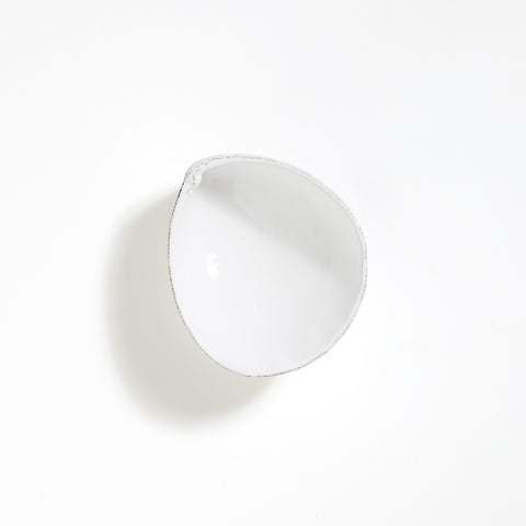 Lastra White Medium Oval Bowl